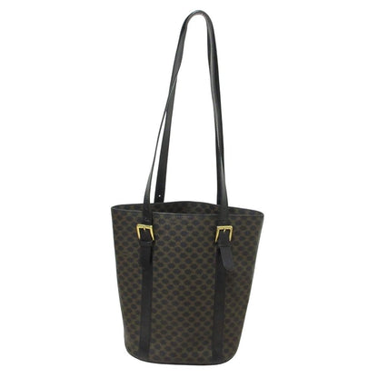 Celine Black Macadam Bucket Tote Shoulder Bag 1 Brown — view 4