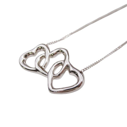 Tiffany & Co Triple Open Heart Necklace Silver — view 3
