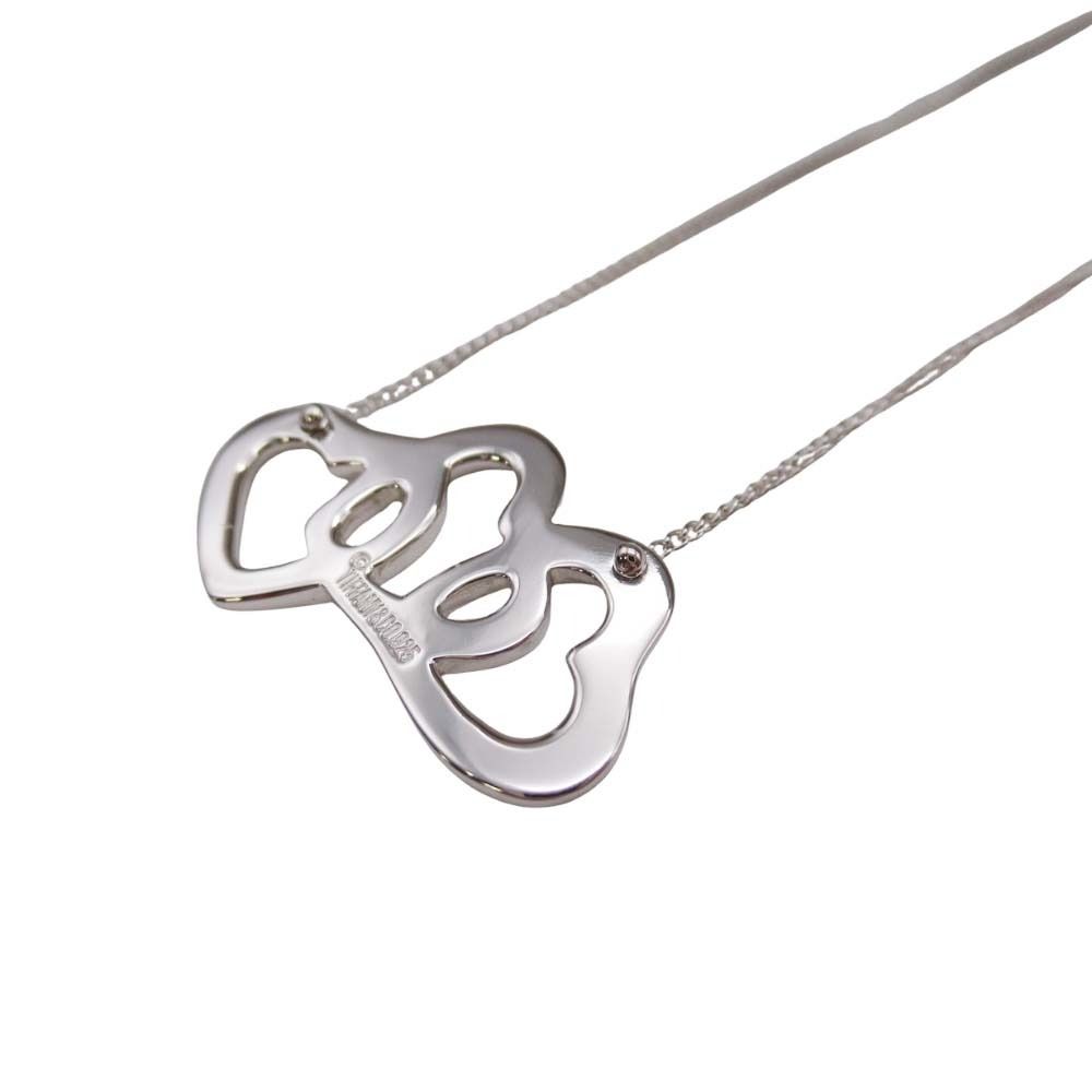 Tiffany & Co Triple Open Heart Necklace Silver — view 4