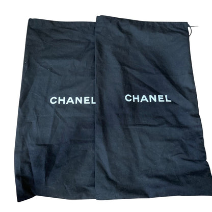 Chanel Bicolor Leather Long Boots Beige Black 36.5 — view 8