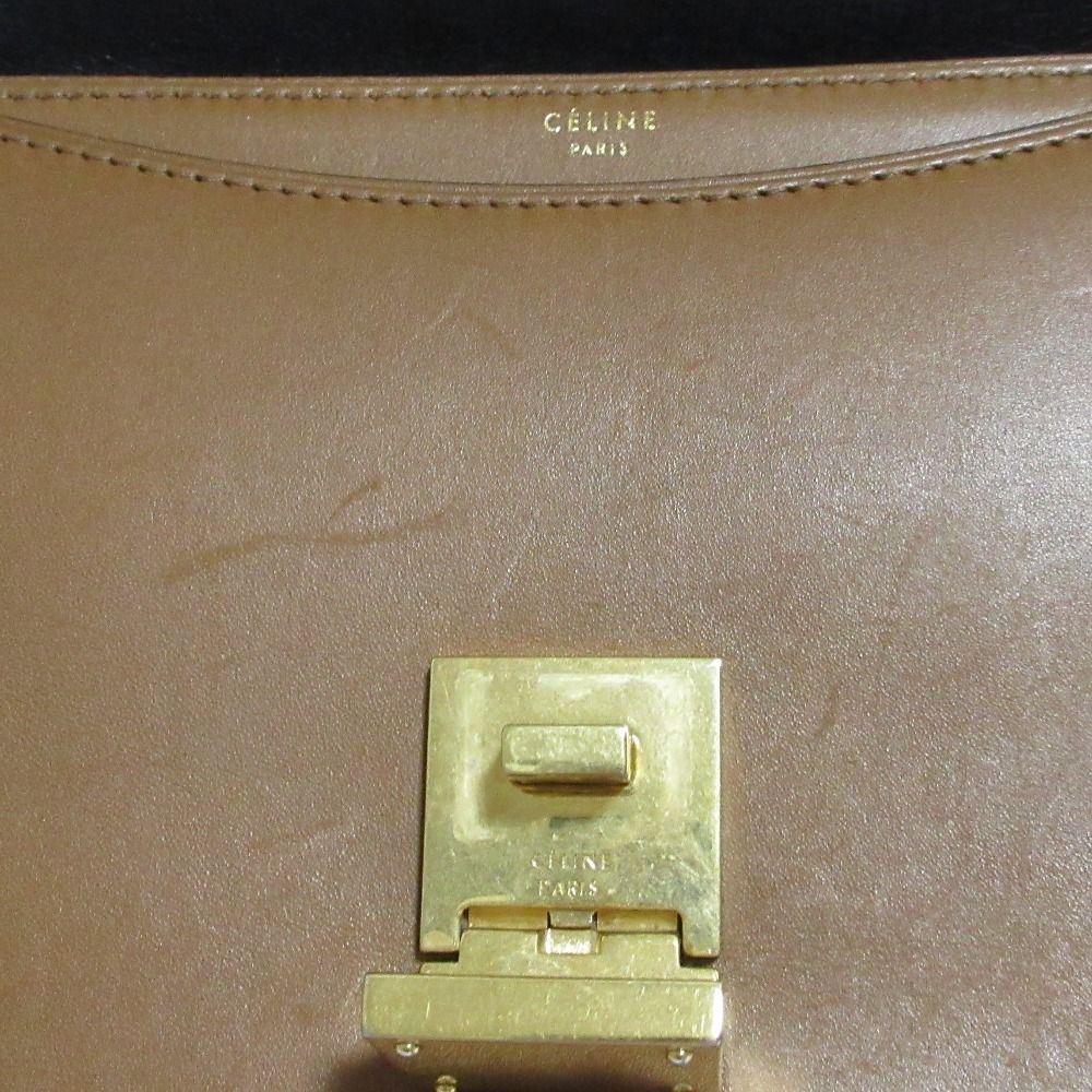 Celine Phoebe Philo Era Classic Box Shoulder Bag Black Brown — view 6