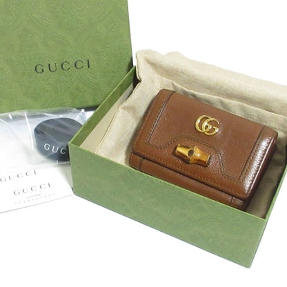 Gucci Diana Bamboo Compact Wallet Trifold Brown — view 2