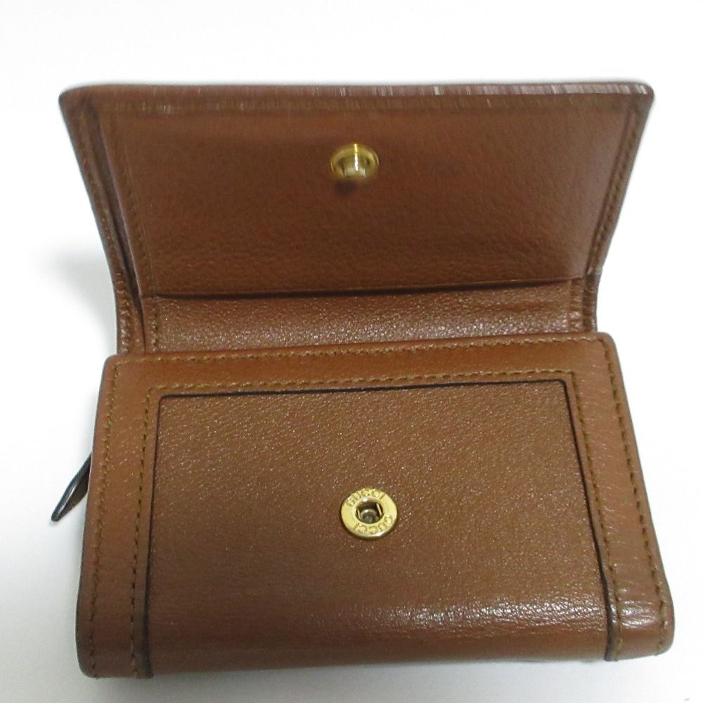 Gucci Diana Bamboo Compact Wallet Trifold Brown — view 8