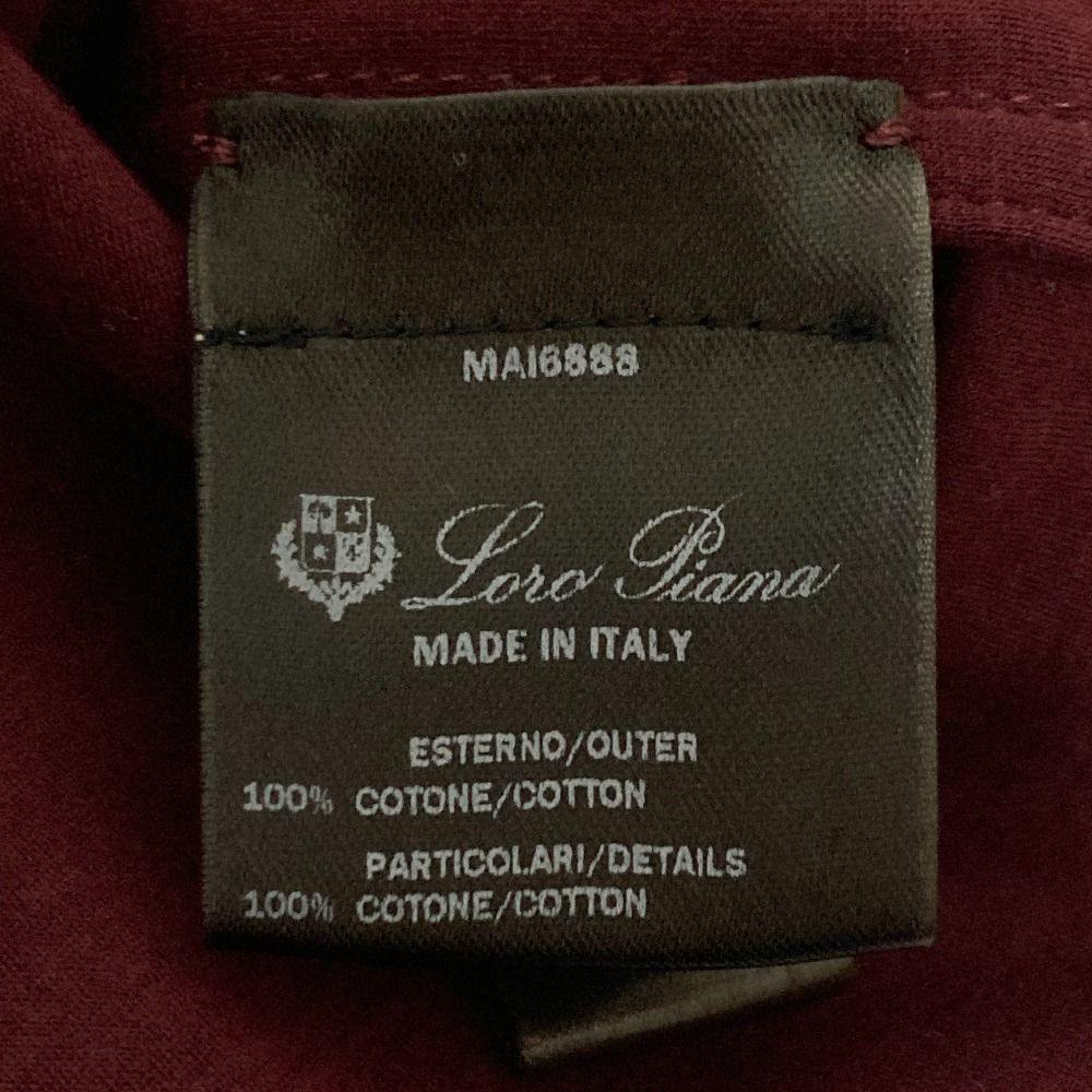 Loro Piana Neo My-t-Shirt Logo Embroidery Stretch Top 36 Bordeaux — view 6