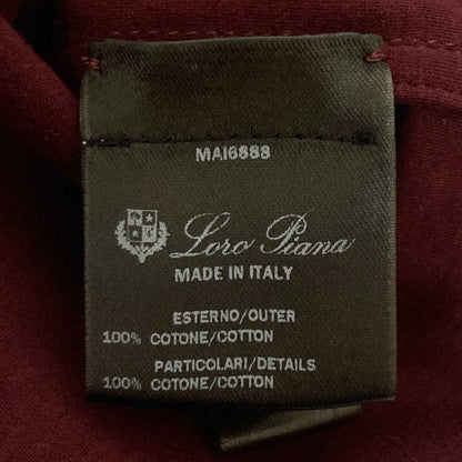 Loro Piana Neo My-t-Shirt Logo Embroidery Stretch Top 36 Bordeaux — view 6
