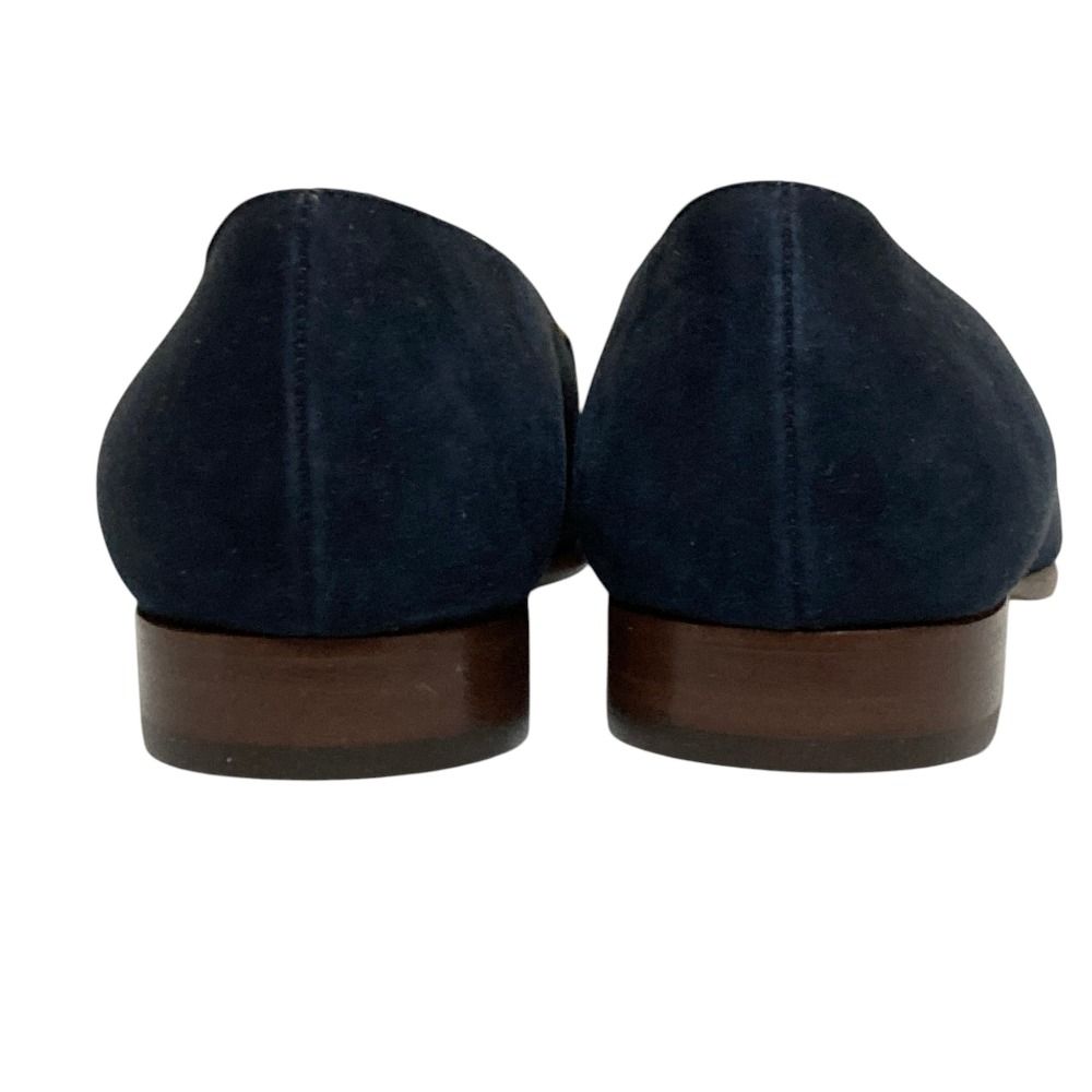 Gucci Tom Ford Era Bamboo Suede Loafers Navy 35 — view 3