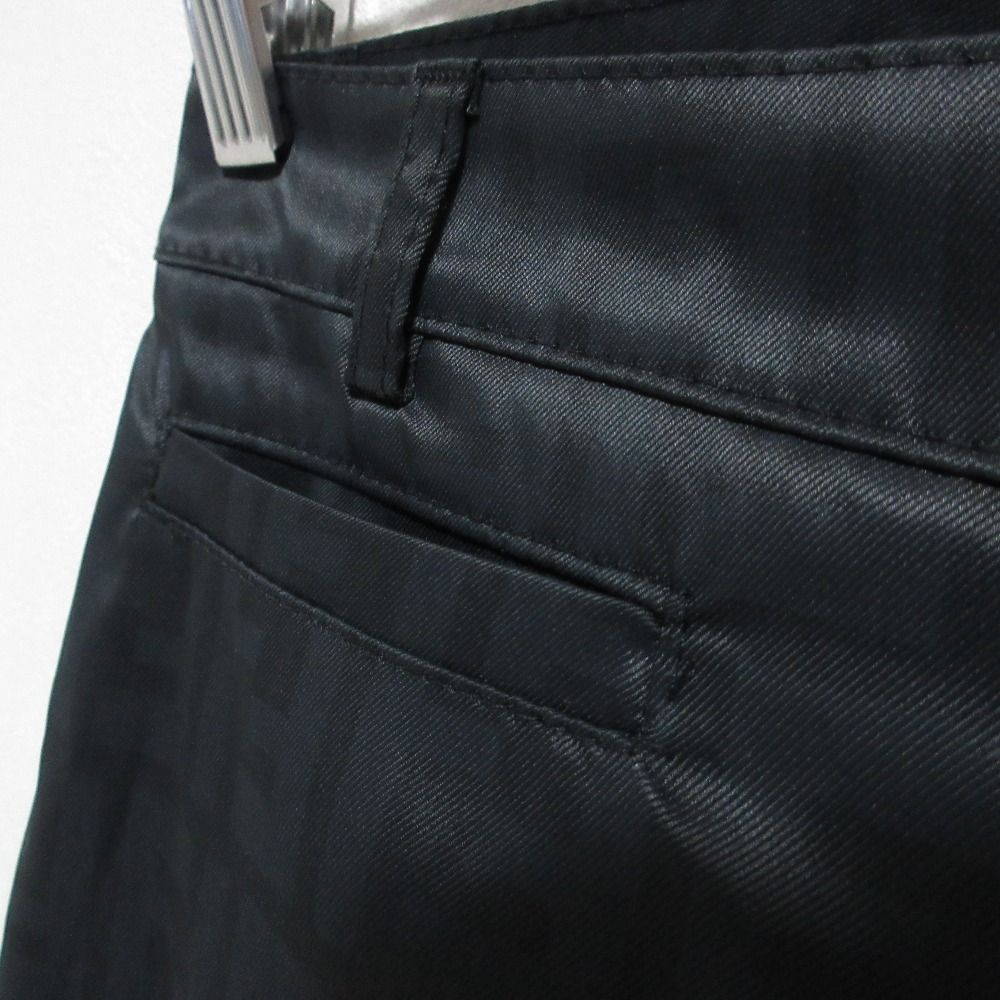 Fendi Vintage Zucca Pattern Nylon Pants 42 Black — view 3