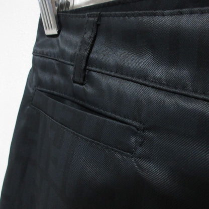 Fendi Vintage Zucca Pattern Nylon Pants 42 Black — view 3