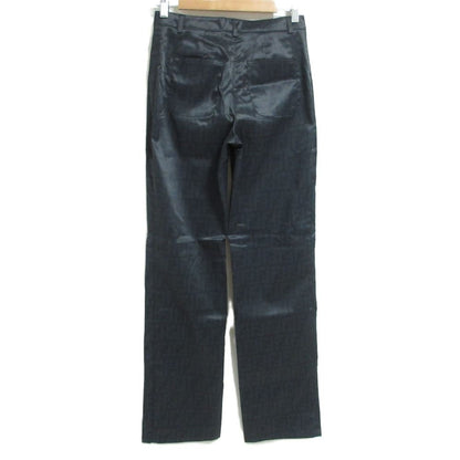 Fendi Vintage Zucca Pattern Nylon Pants 42 Black — view 2