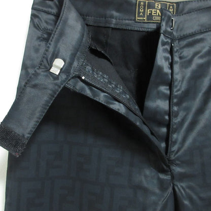 Fendi Vintage Zucca Pattern Nylon Pants 42 Black — view 4