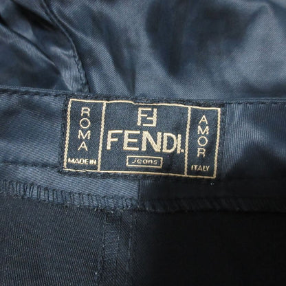 Fendi Vintage Zucca Pattern Nylon Pants 42 Black — view 6