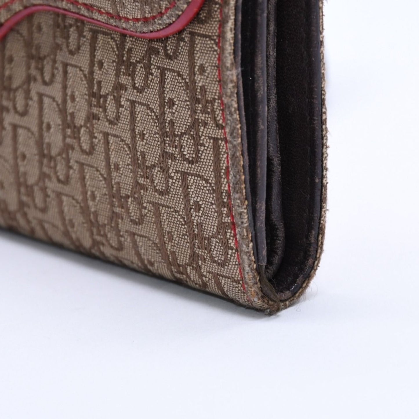 Dior Trotter Rasta Color Saddle Wallet Galliano Era Canvas D Beige — view 6