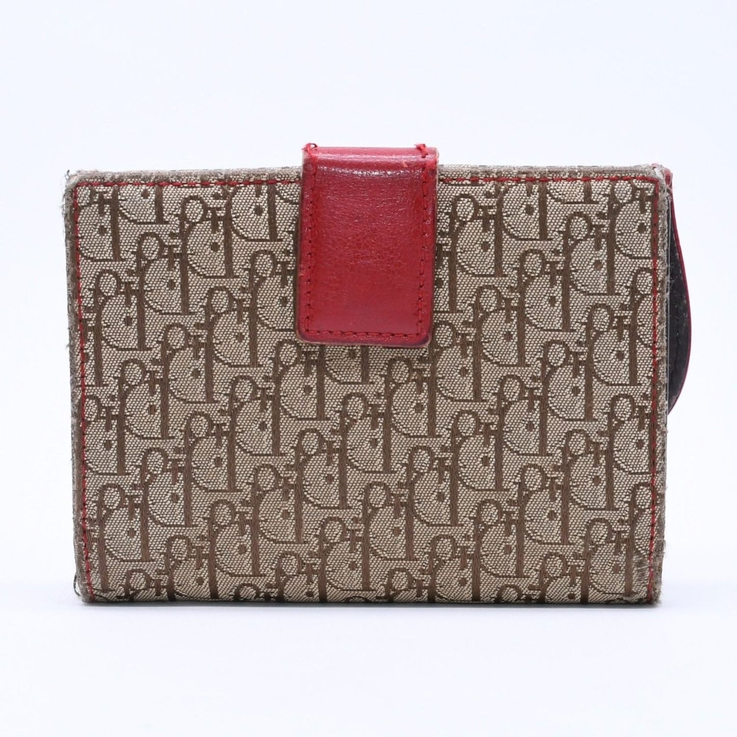 Dior Trotter Rasta Color Saddle Wallet Galliano Era Canvas D Beige — view 2