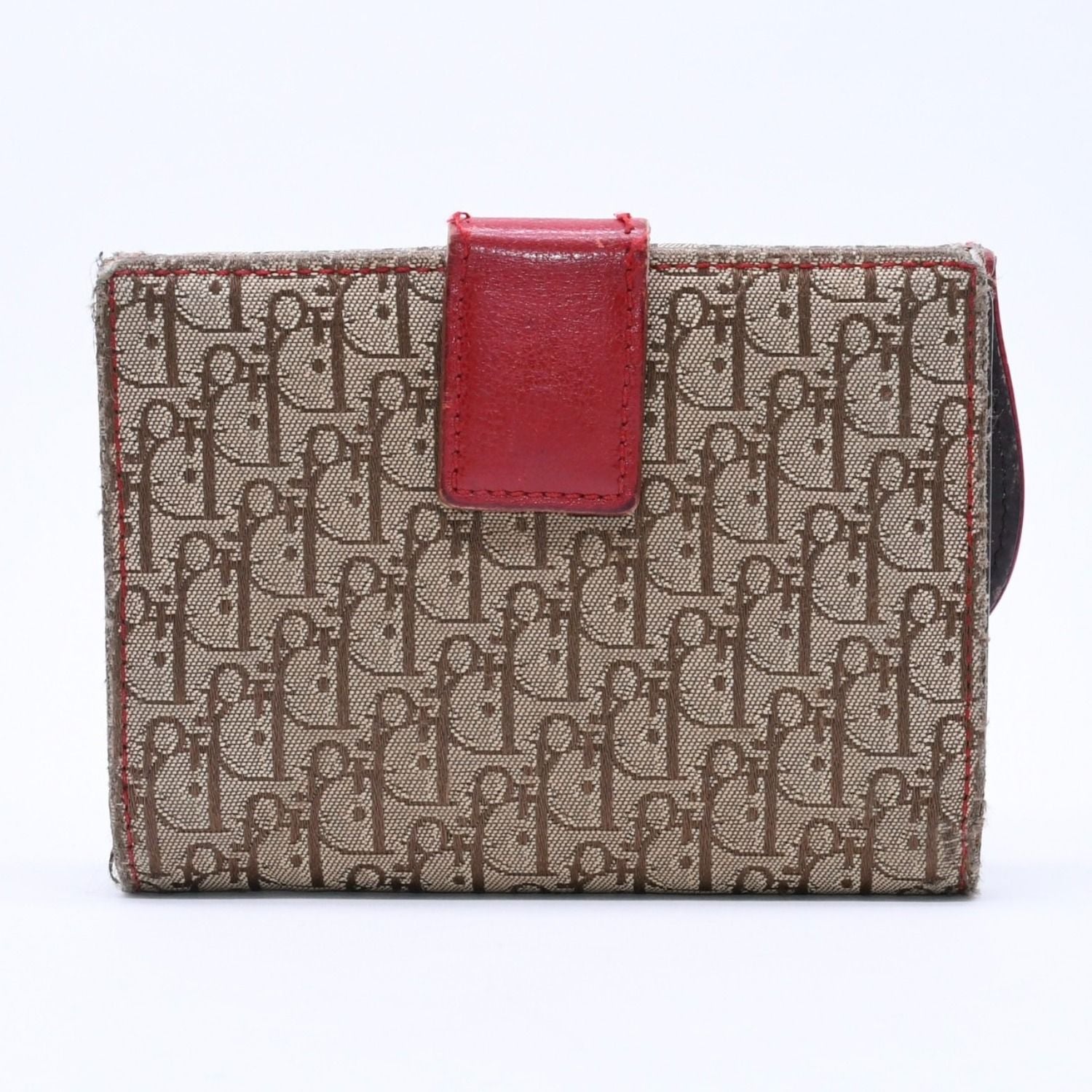 Dior Trotter Rasta Color Saddle Wallet Galliano Era Canvas D Beige — view 2