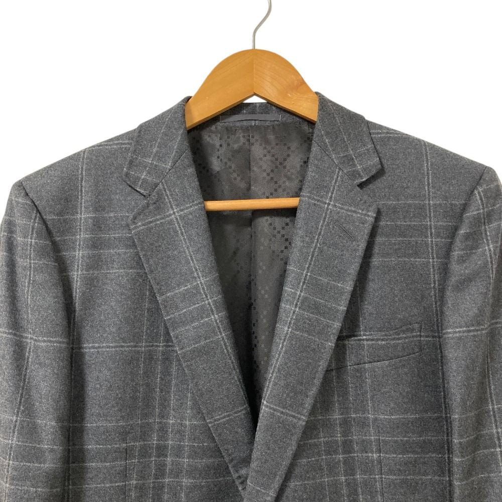 Gucci Plaid Tailored Jacket Trousers Pants Suit Set Gray — view 6