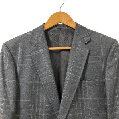 Gucci Plaid Tailored Jacket Trousers Pants Suit Set Gray — view 6