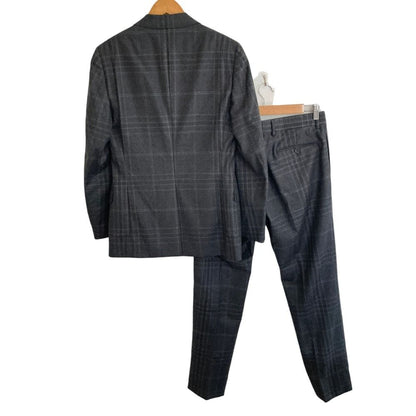 Gucci Plaid Tailored Jacket Trousers Pants Suit Set Gray — view 2