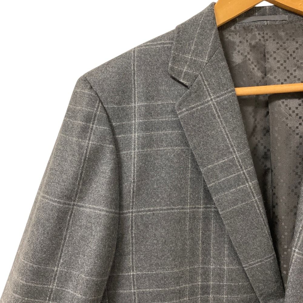 Gucci Plaid Tailored Jacket Trousers Pants Suit Set Gray — view 7