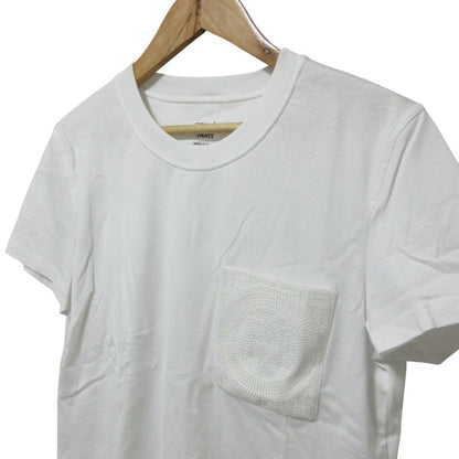 Hermes Embroidery Pocket Short Sleeve T-Shirt 36 White — view 4