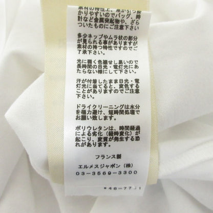 Hermes Embroidery Pocket Short Sleeve T-Shirt 36 White — view 8