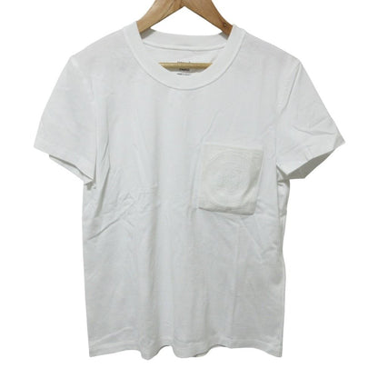 Hermes Embroidery Pocket Short Sleeve T-Shirt 36 White