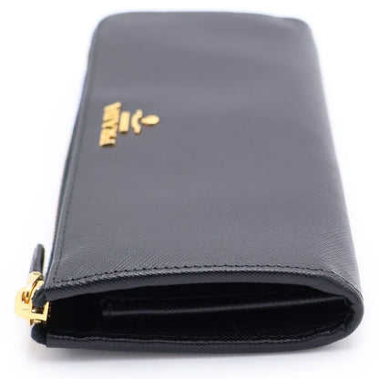 Prada Wallet L fa Long Wallet Saffiano Leather Black — view 3