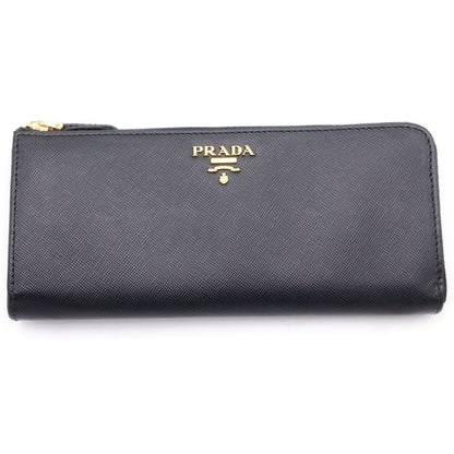 Prada Wallet L fa Long Wallet Saffiano Leather Black