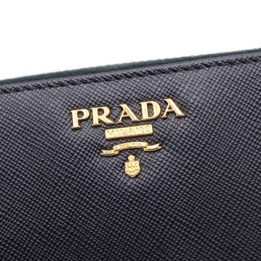 Prada Wallet L fa Long Wallet Saffiano Leather Black — view 4
