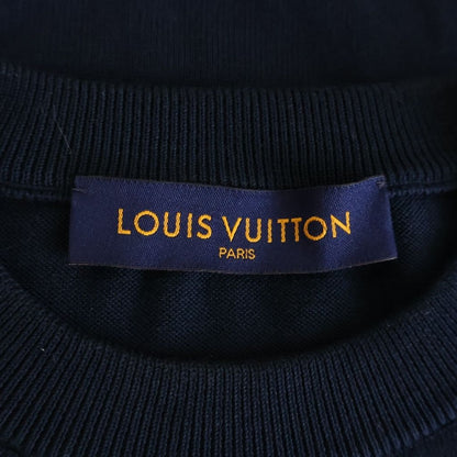 Louis Vuitton Inter Heart Logo Kuru Neck Pullover Short Sleeveknit Sweater Navy — view 5