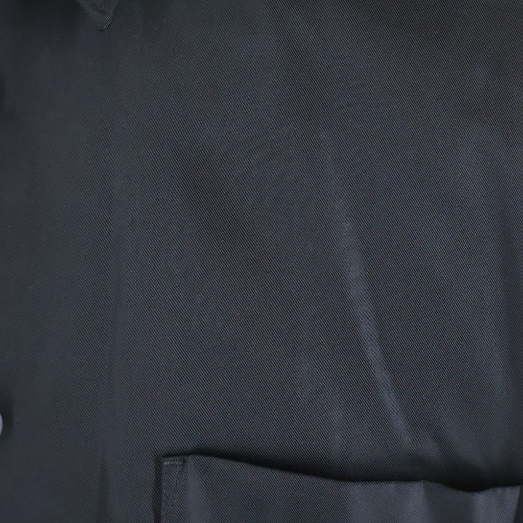 Prada Re-Nylon Oversize Shirt Triangle Logo Nylon Long Sleeve Black — view 3