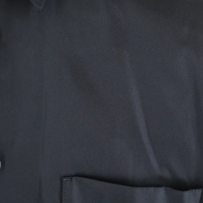 Prada Re-Nylon Oversize Shirt Triangle Logo Nylon Long Sleeve Black — view 3