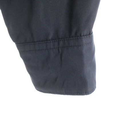 Prada Re-Nylon Oversize Shirt Triangle Logo Nylon Long Sleeve Black — view 4