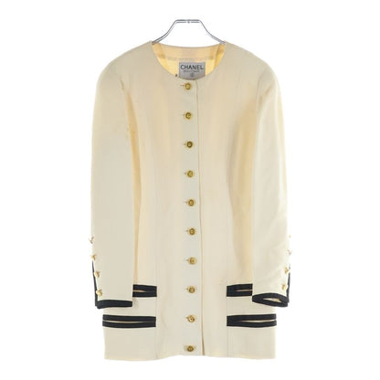 Chanel Boutique Vintage Wool Tweed Jacket and Long Skirt Longskirt Set CC Logo — view 2