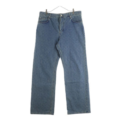 Louis Vuitton Monogram Embossed Pearl Button Zip Strike Denim Pants di