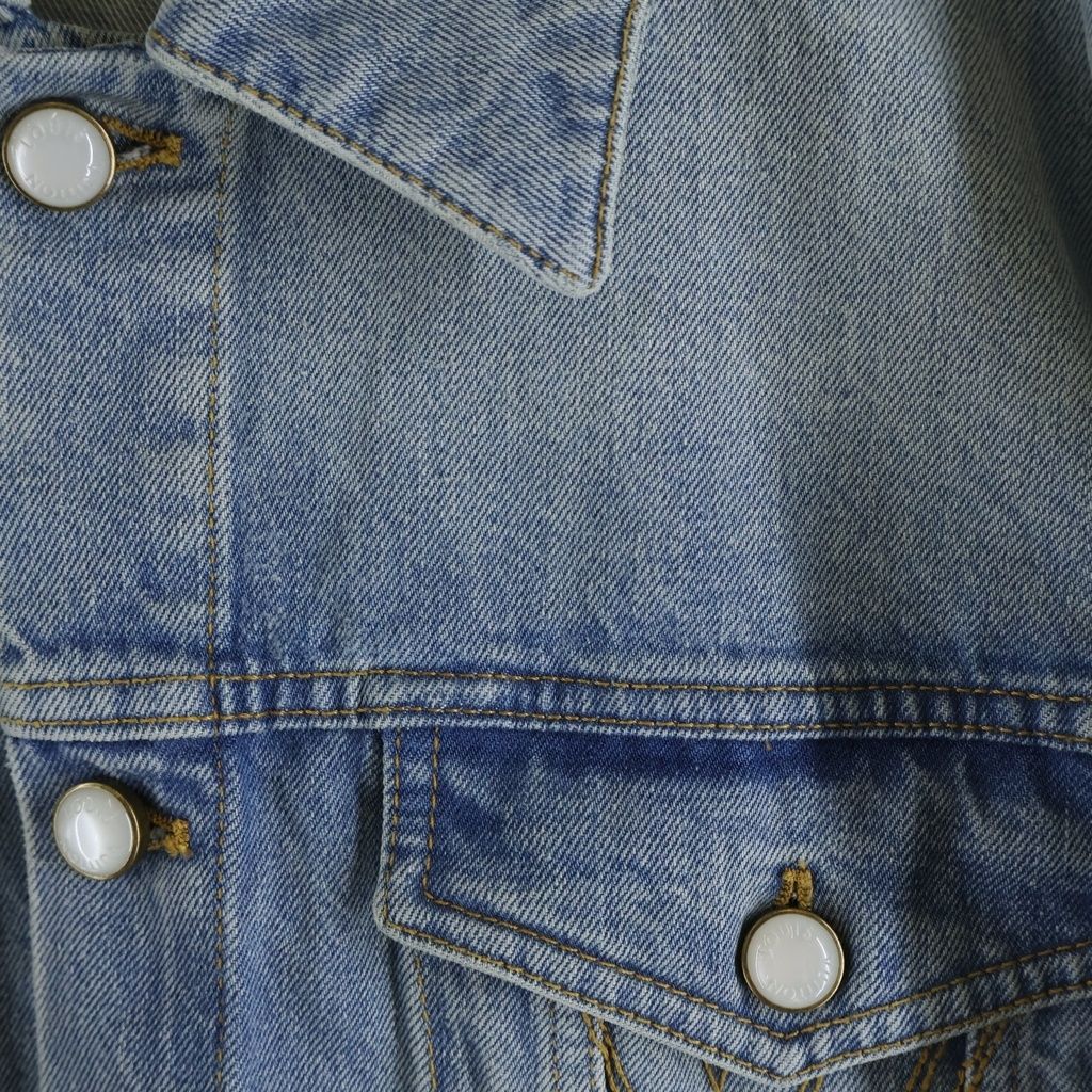 Louis Vuitton Shu Pearl Button Denim Jacket Di — view 4