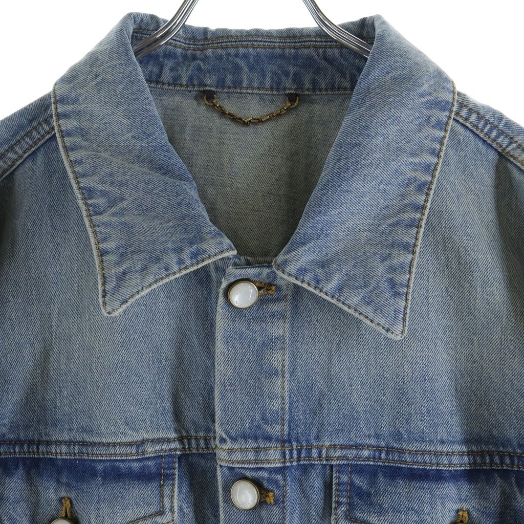 Louis Vuitton Shu Pearl Button Denim Jacket Di — view 3