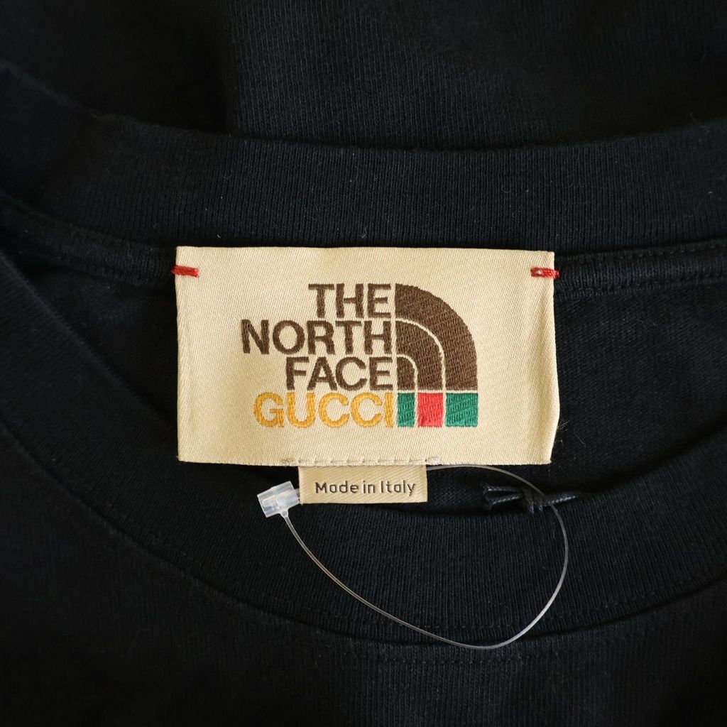 Gucci the North Face Oversize T-Shirt Kuru Neck Short Sleeve Black — view 6