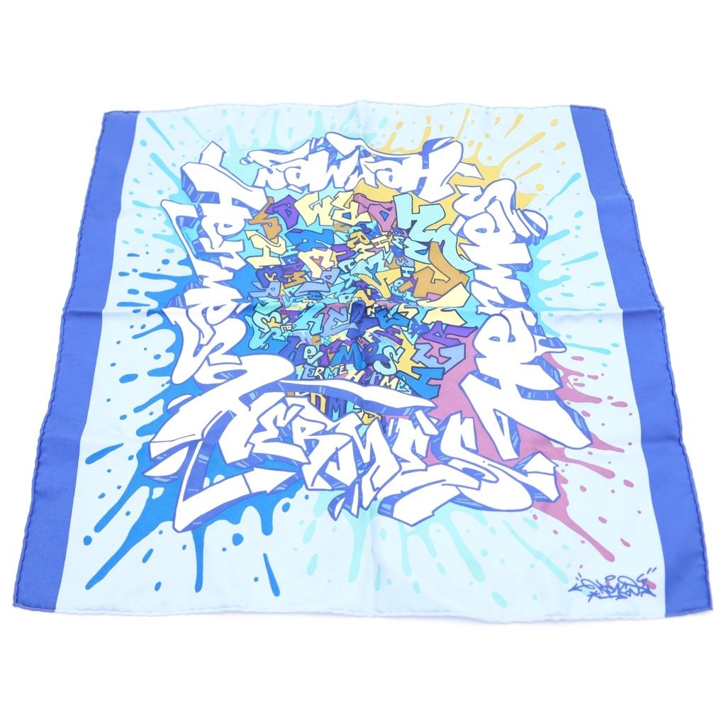 Hermes Graffiti Silk Scarf Tee Multicolor