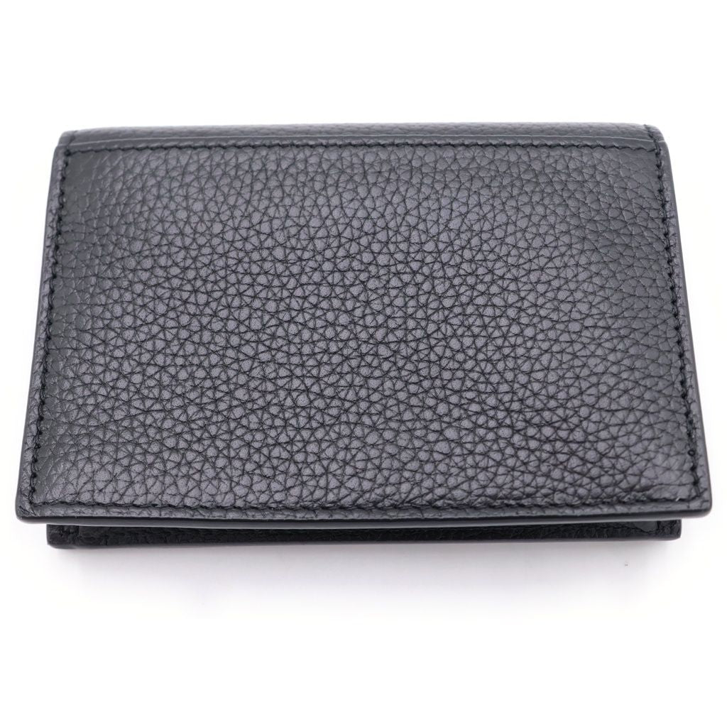 Saint Laurent Paris Shadow Business Card Holder Case Black Leather — view 2