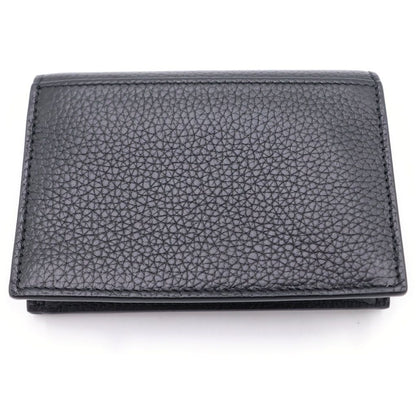 Saint Laurent Paris Shadow Business Card Holder Case Black Leather — view 2