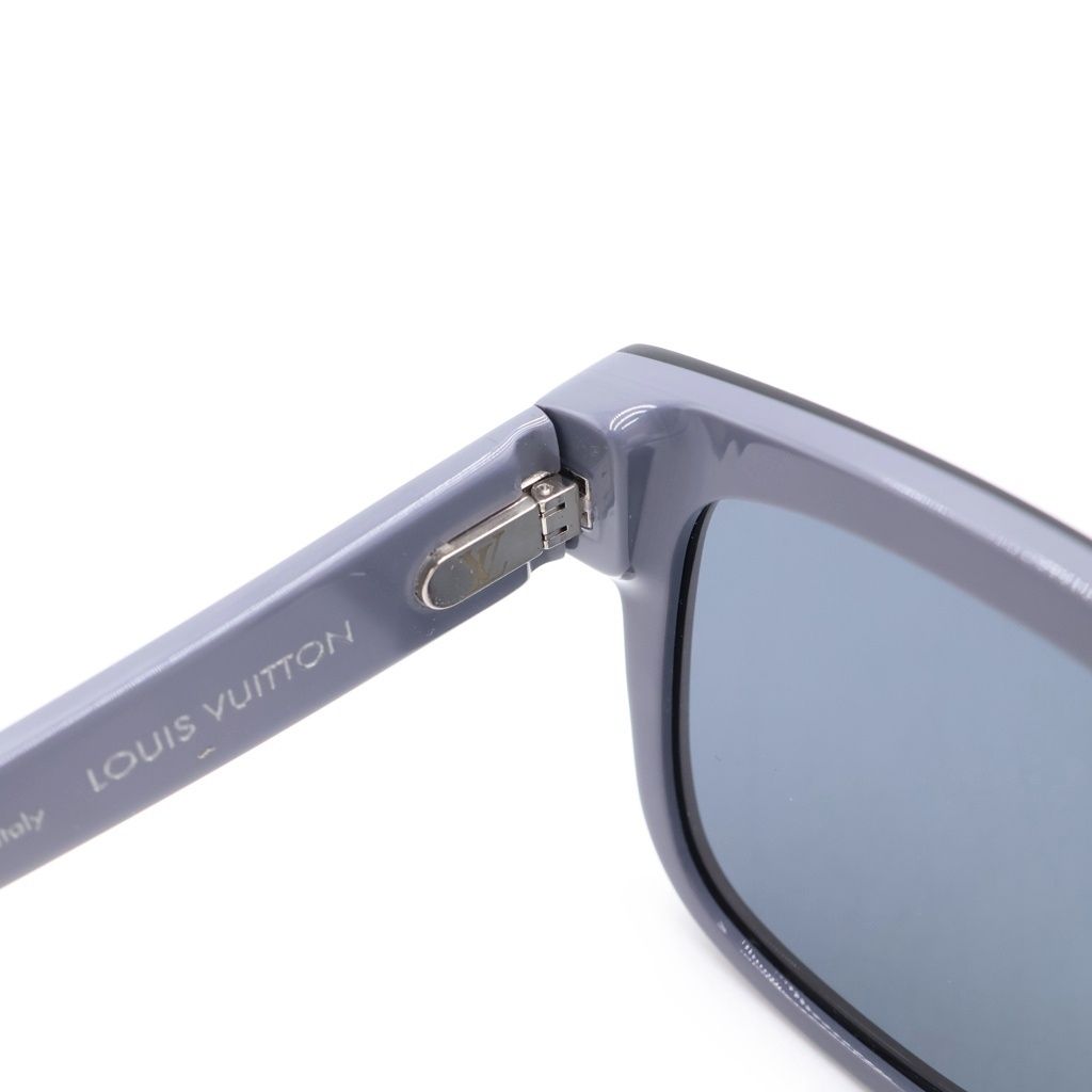 Louis Vuitton LV Logo Outer Super Sunglasses Acetate Blue Black Eyewear — view 4