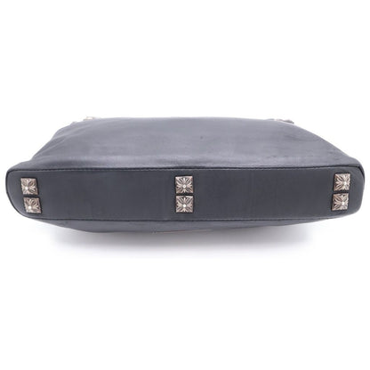 Chrome Hearts Clutch Pyramid Studs Studs Leather Black Silver — view 4