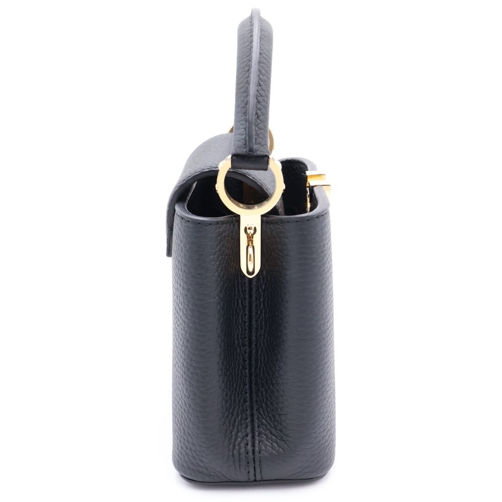 Louis Vuitton Capucines Mini Handback 2-Way Shoulder Bag Shell Gold Leather — view 3