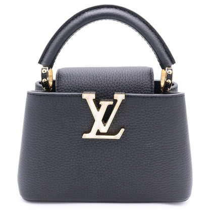 Louis Vuitton Capucines Mini Handback 2-Way Shoulder Bag Shell Gold Leather