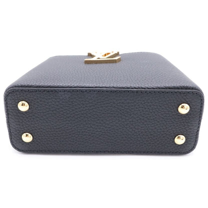 Louis Vuitton Capucines Mini Handback 2-Way Shoulder Bag Shell Gold Leather — view 4