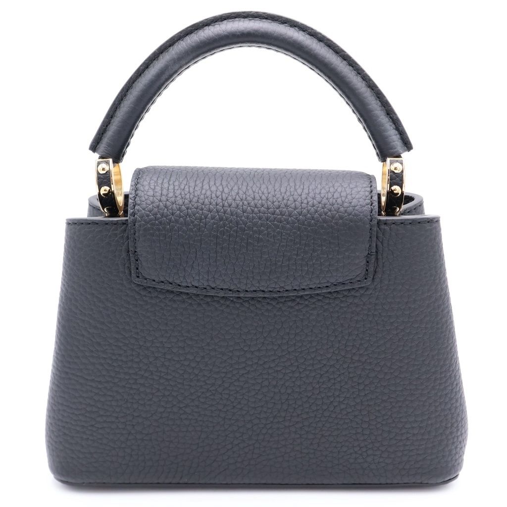 Louis Vuitton Capucines Mini Handback 2-Way Shoulder Bag Shell Gold Leather — view 2