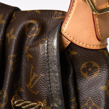 Louis Vuitton Monogram Kalahari PM Handbag Canvas Vachetta Leather Drawstring — view 8