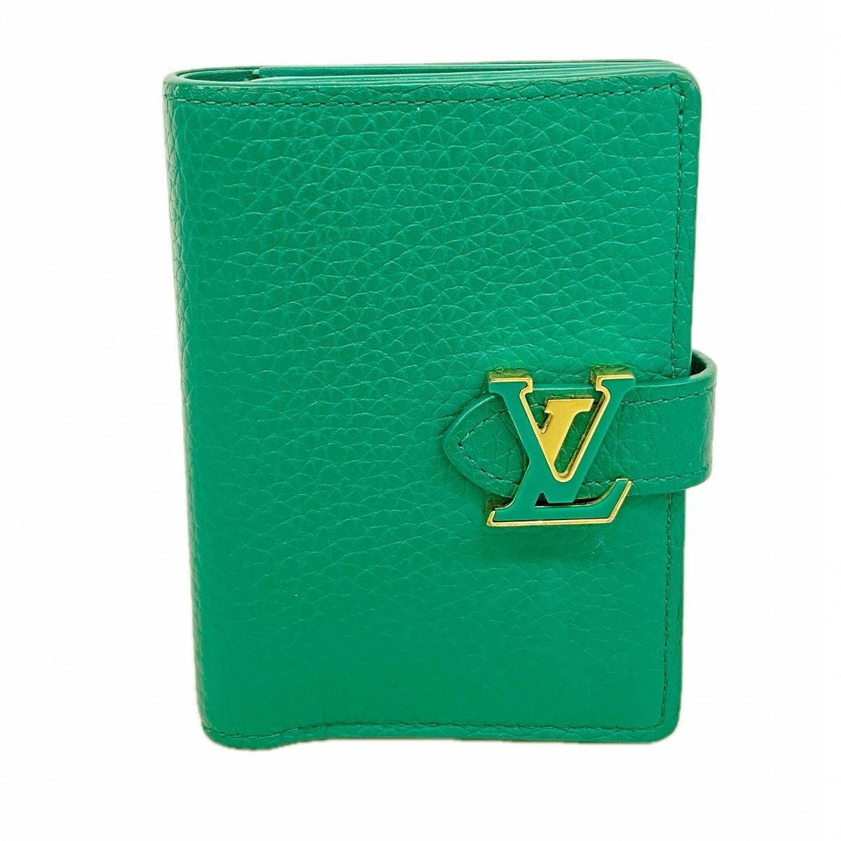 Louis Vuitton Wallet Taurillon LV Vertical Compact Emrod