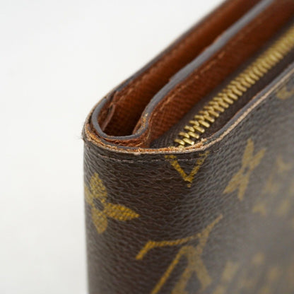 Louis Vuitton Wallet Monogram Porte Papier Zip Brown — view 9