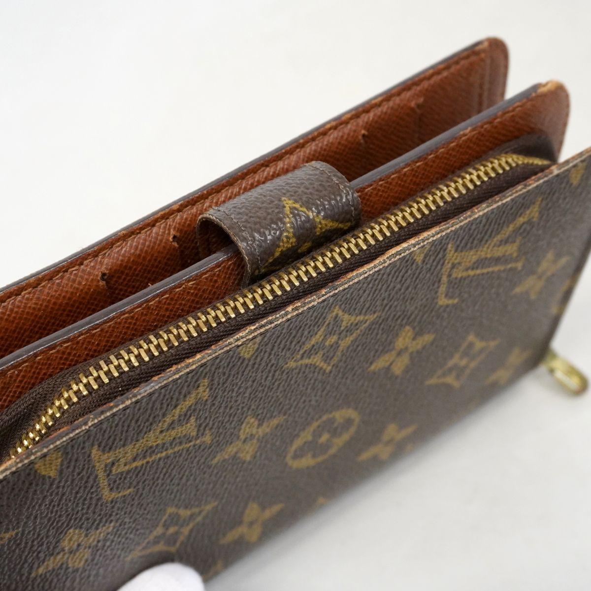Louis Vuitton Wallet Monogram Porte Papier Zip Brown — view 8